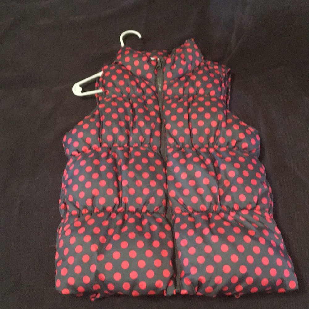 Pink polka dot vest